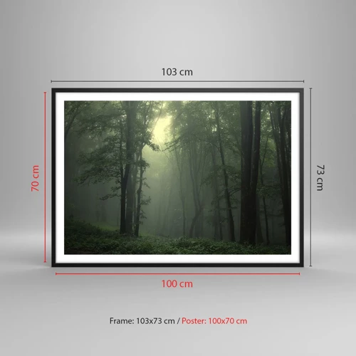 Poster in black frame - Before It Wakes Up - 100x70 cm