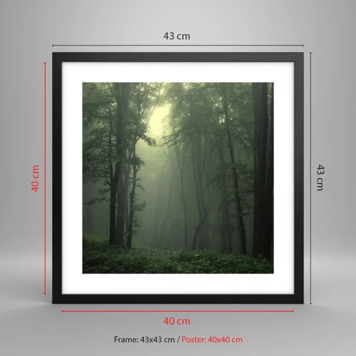 Poster in black frame - Before It Wakes Up - 40x40 cm