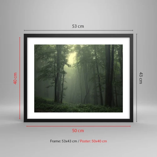 Poster in black frame - Before It Wakes Up - 50x40 cm