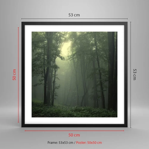 Poster in black frame - Before It Wakes Up - 50x50 cm