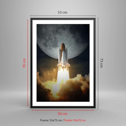 Poster in black frame - Beginning of Unearthly Adventure - 50x70 cm