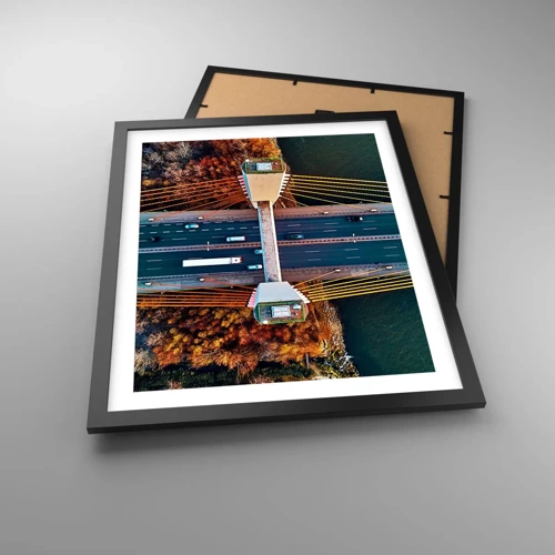 Poster in black frame - Behind Seas and Oceans - 40x50 cm