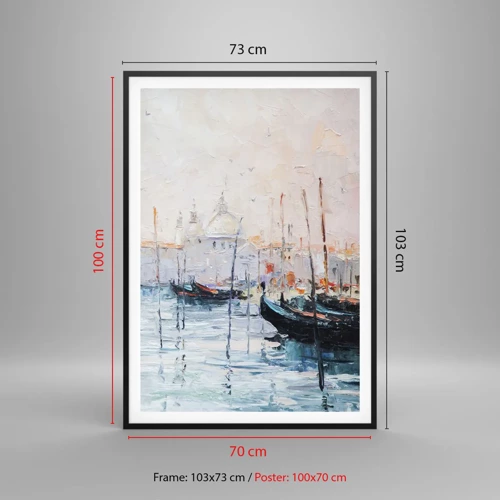 Poster in black frame - Behind Water behind Fog - 70x100 cm