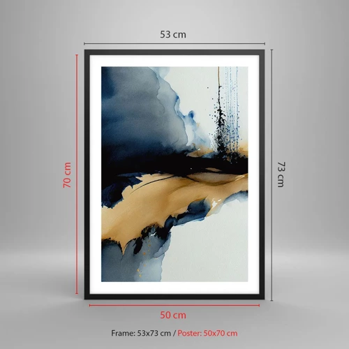 Poster in black frame - Behind the Curtain - 50x70 cm