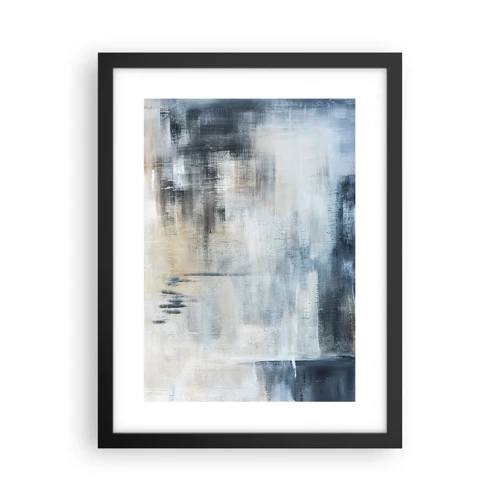 Poster in black frame - Behind the Curtain of Blue - 30x40 cm