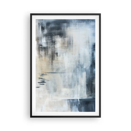 Poster in black frame - Behind the Curtain of Blue - 61x91 cm