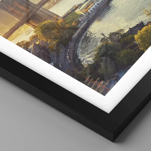 Poster in black frame - Big City Dawn - 70x50 cm