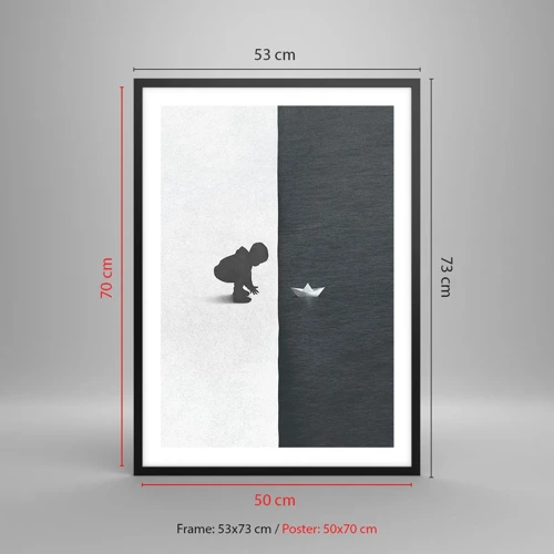 Poster in black frame - Big Voyage - 50x70 cm