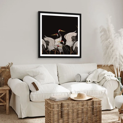 Poster in black frame - Bird Affairs - 30x30 cm