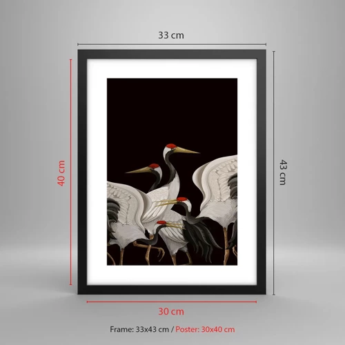 Poster in black frame - Bird Affairs - 30x40 cm