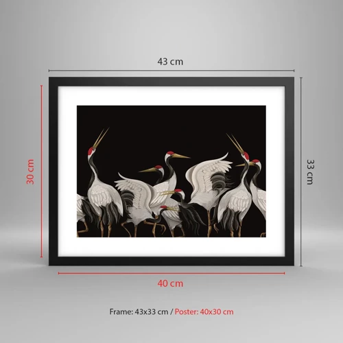 Poster in black frame - Bird Affairs - 40x30 cm