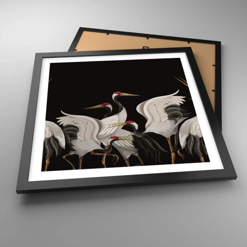 Poster in black frame - Bird Affairs - 40x40 cm