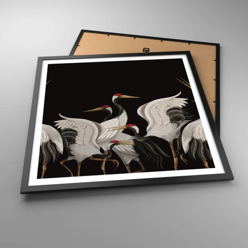 Poster in black frame - Bird Affairs - 60x60 cm