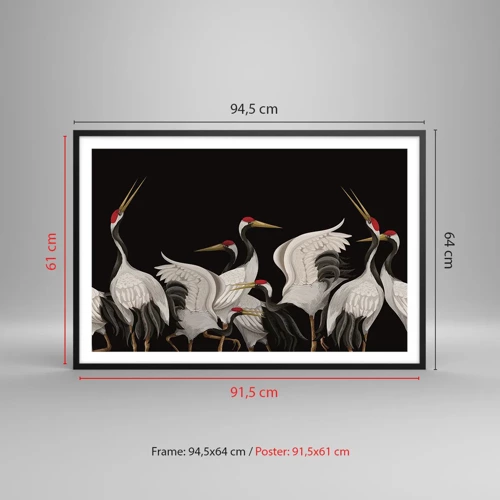 Poster in black frame - Bird Affairs - 91x61 cm