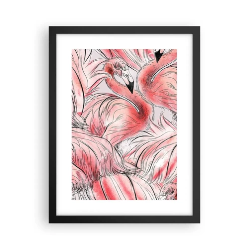 Poster in black frame - Bird Corps de Ballet - 30x40 cm