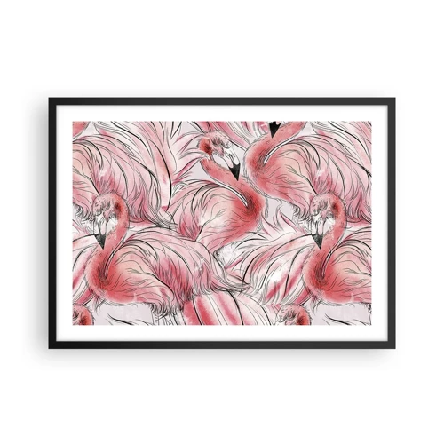 Poster in black frame - Bird Corps de Ballet - 70x50 cm