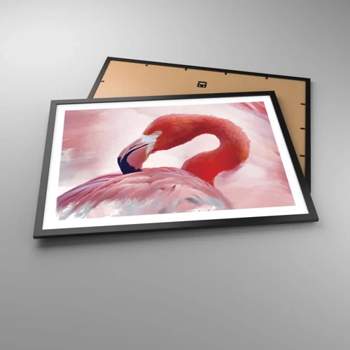 Poster in black frame - Bird Look - 70x50 cm