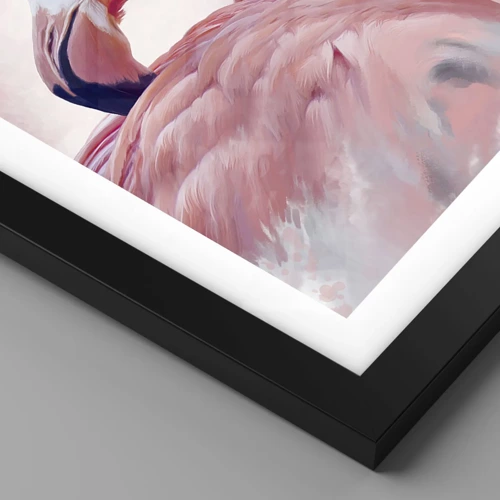 Poster in black frame - Bird Look - 70x50 cm