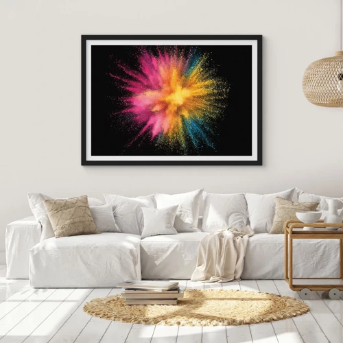 Poster in black frame - Birth of Colours - 70x50 cm