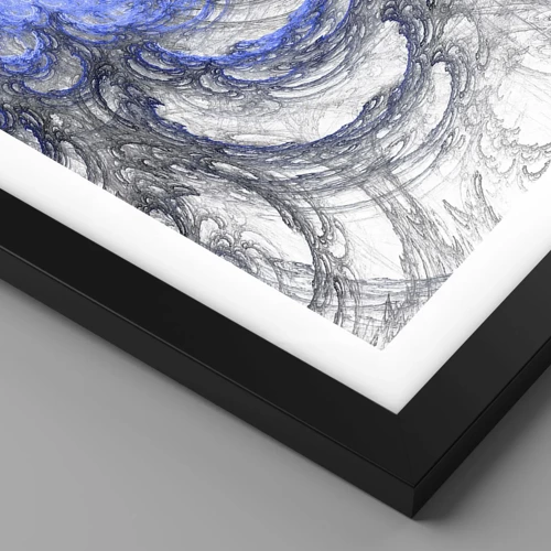 Poster in black frame - Birth of a Wave - 50x50 cm