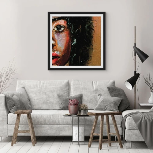 Poster in black frame - Black and Shine - 40x40 cm