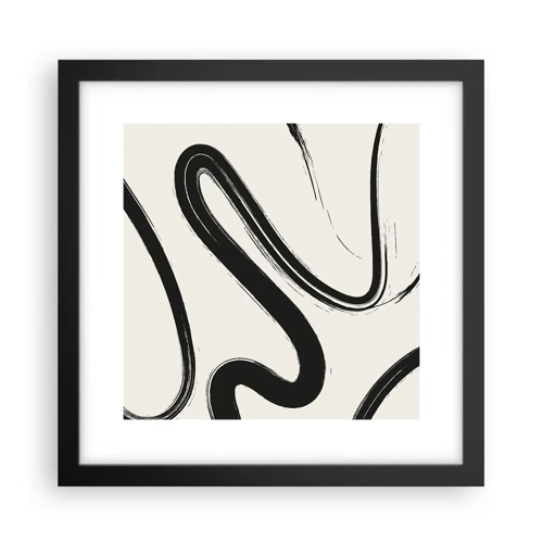 Poster in black frame - Black and White Fancy - 30x30 cm