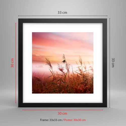 Poster in black frame - Blowing in the Wind - 30x30 cm