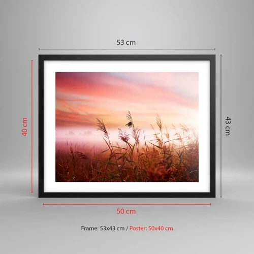 Poster in black frame - Blowing in the Wind - 50x40 cm