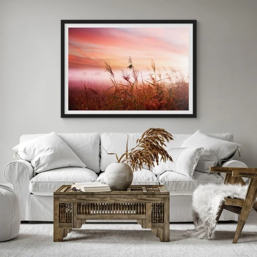 Poster in black frame - Blowing in the Wind - 50x40 cm