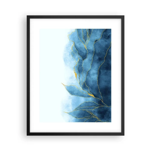 Poster in black frame - Blue In Gold - 40x50 cm