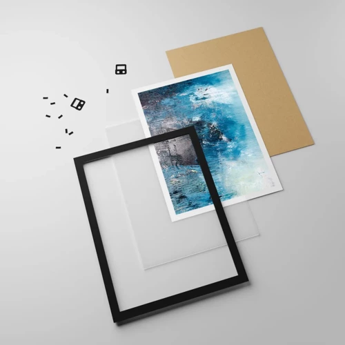 Poster in black frame - Blue Rhapsody - 30x40 cm