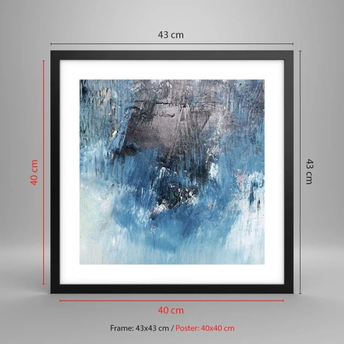Poster in black frame - Blue Rhapsody - 40x40 cm