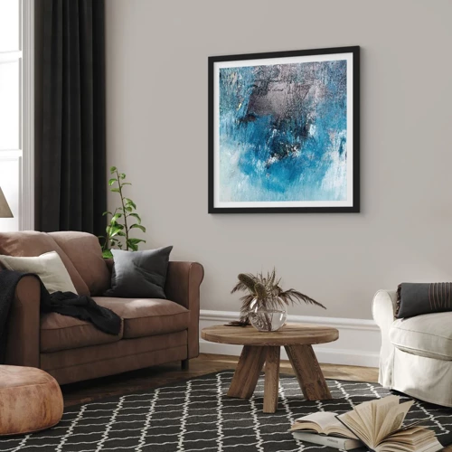 Poster in black frame - Blue Rhapsody - 40x40 cm