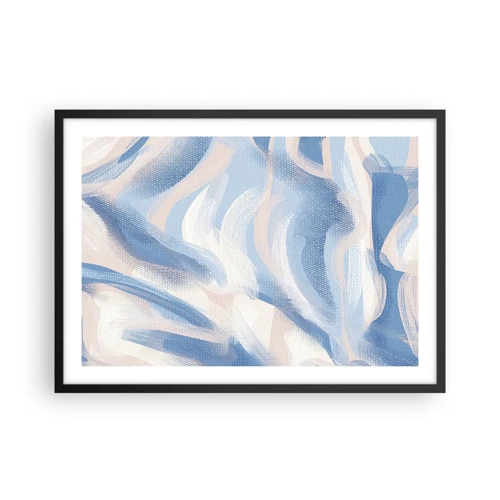 Poster in black frame - Blue Waves - 70x50 cm