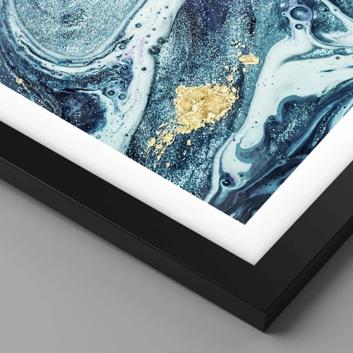 Poster in black frame - Blue Whirl - 50x40 cm