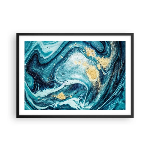 Poster in black frame - Blue Whirl - 70x50 cm