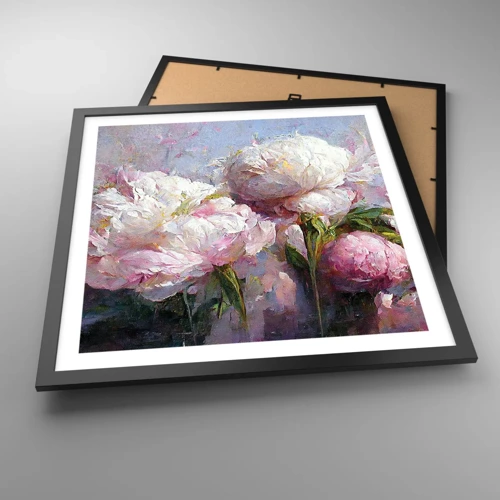 Poster in black frame - Bouquet Bubbling with Life - 50x50 cm