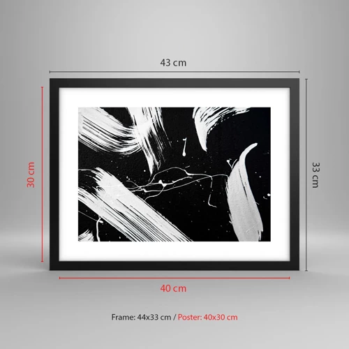 Poster in black frame - Breaking the Darkness - 40x30 cm