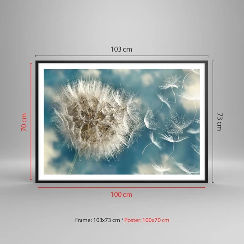 Poster in black frame - Breath of an Angel - 100x70 cm