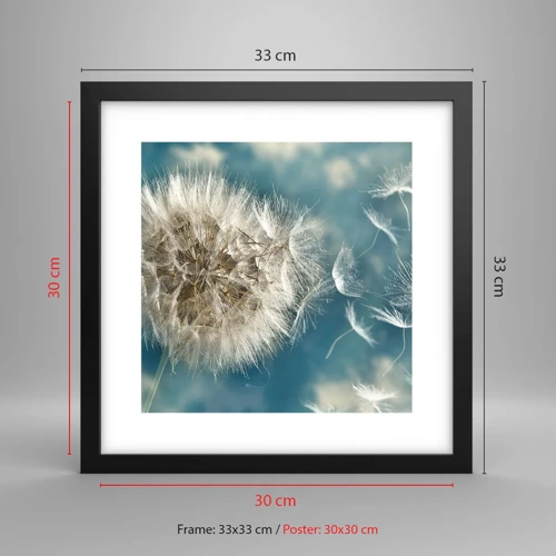 Poster in black frame - Breath of an Angel - 30x30 cm