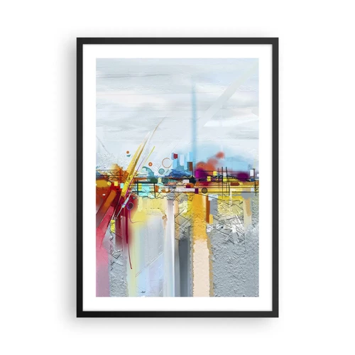 Poster in black frame - Bridge of Joy over the River of Life - 50x70 cm