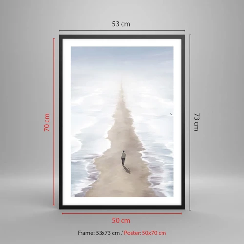 Poster in black frame - Bright Future - 50x70 cm