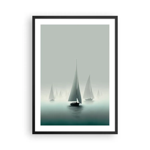 Poster in black frame - Built from Fog - 50x70 cm