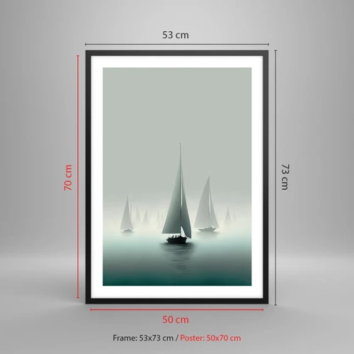 Poster in black frame - Built from Fog - 50x70 cm