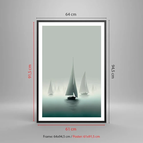 Poster in black frame - Built from Fog - 61x91 cm