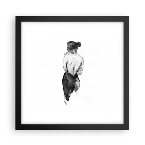 Poster in black frame - By Her Side the World Disappears - 30x30 cm