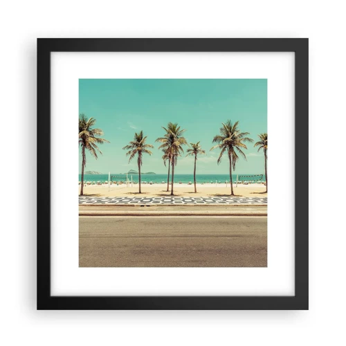 Poster in black frame - By the Beach - 30x30 cm