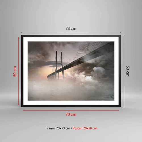 Poster in black frame - By the River that Doesn't Exist - 70x50 cm