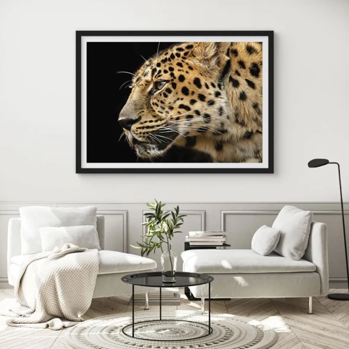 Poster in black frame - Calm, Focused, Ready - 50x40 cm