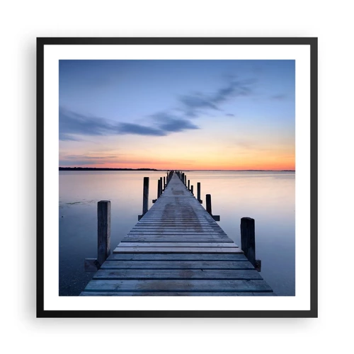 Poster in black frame - Calm of a Quiet Dusk - 60x60 cm